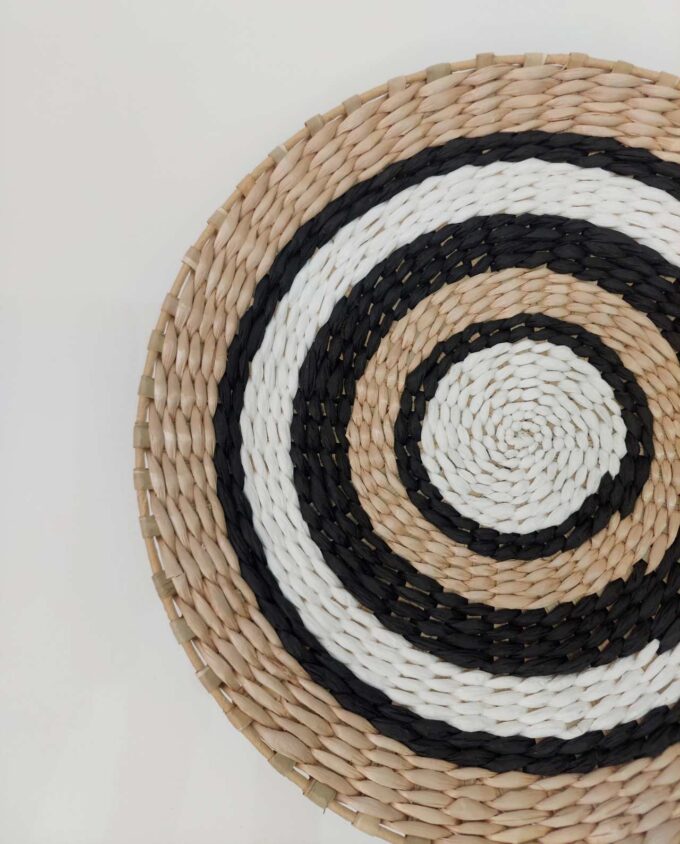 Handwoven Round Palm Leaf Platte Diam. 35 cm I