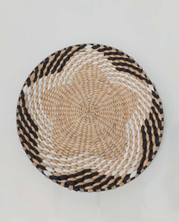 Handwoven Round Palm Leaf Platter Diam. 35 cm IV