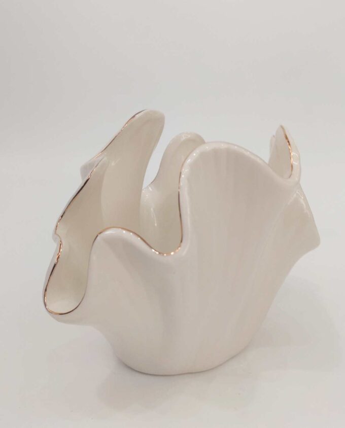 Pot Ceramic Beige "Clam"