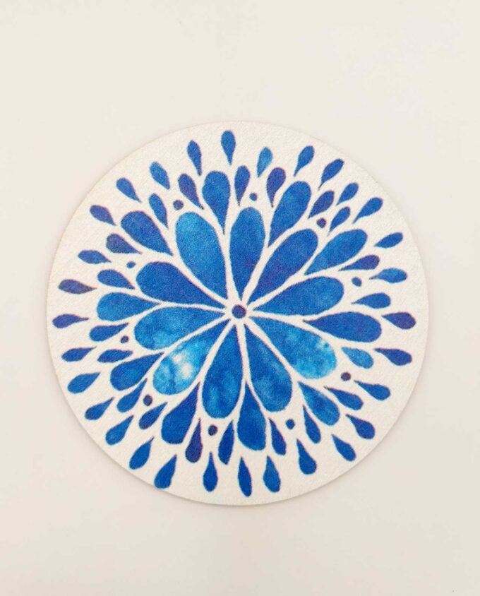 Coaster Wooden Sureal Blue White Set 6 Pieces
