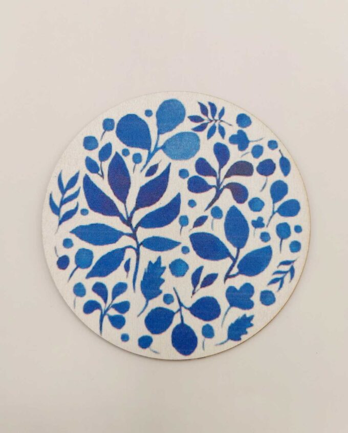 Coaster Wooden Sureal Blue White Set 6 Pieces