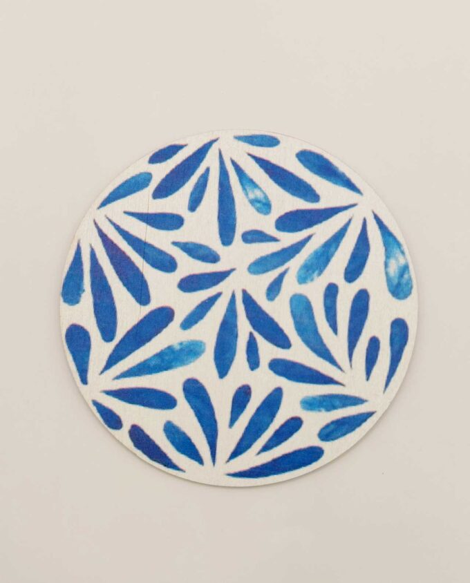 Coaster Wooden Sureal Blue White Set 6 Pieces