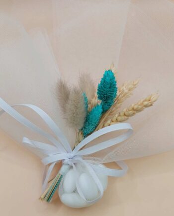 Bomboniere Turquoise Natural Dried Flowers
