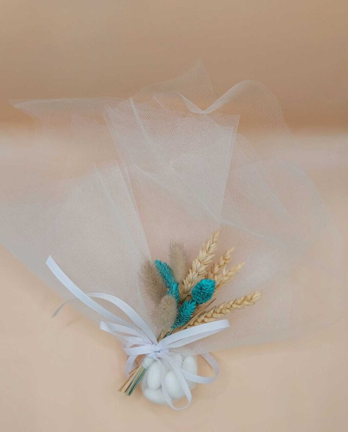 Bomboniere Turquoise Natural Dried Flowers