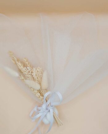 Bomboniere White Natural Dried Flowers