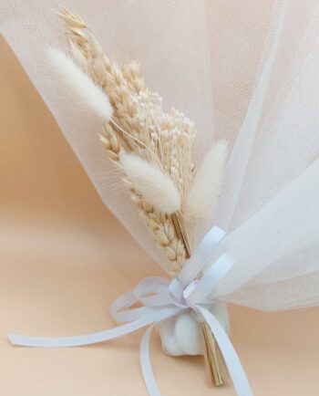 Bomboniere White Natural Dried Flowers