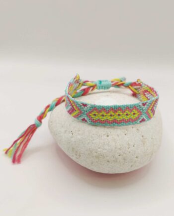 Bracelet Fabric Turquoise Lime