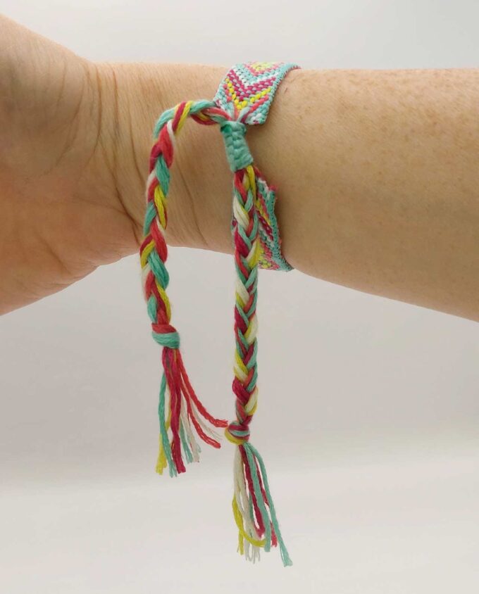Bracelet Fabric Turquoise Lime