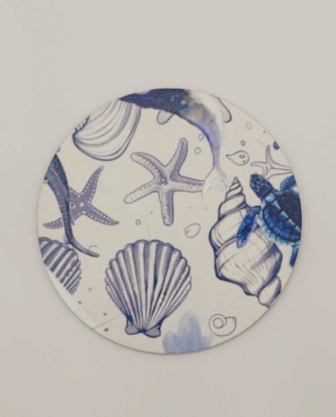 Coaster Wooden Seashells Set 6 Pieces