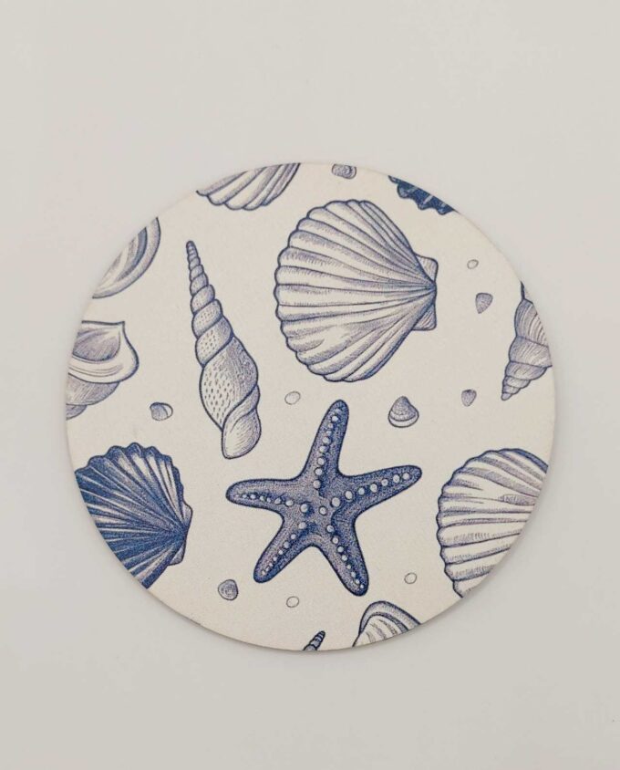 Coaster Wooden Seashells Set 6 Pieces