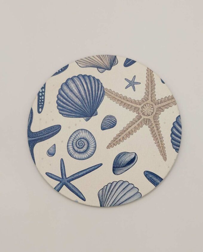 Coaster Wooden Seashells Set 6 Pieces