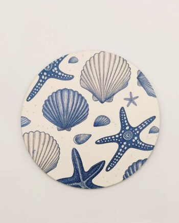 Coaster Wooden Seashells Set 6 Pieces