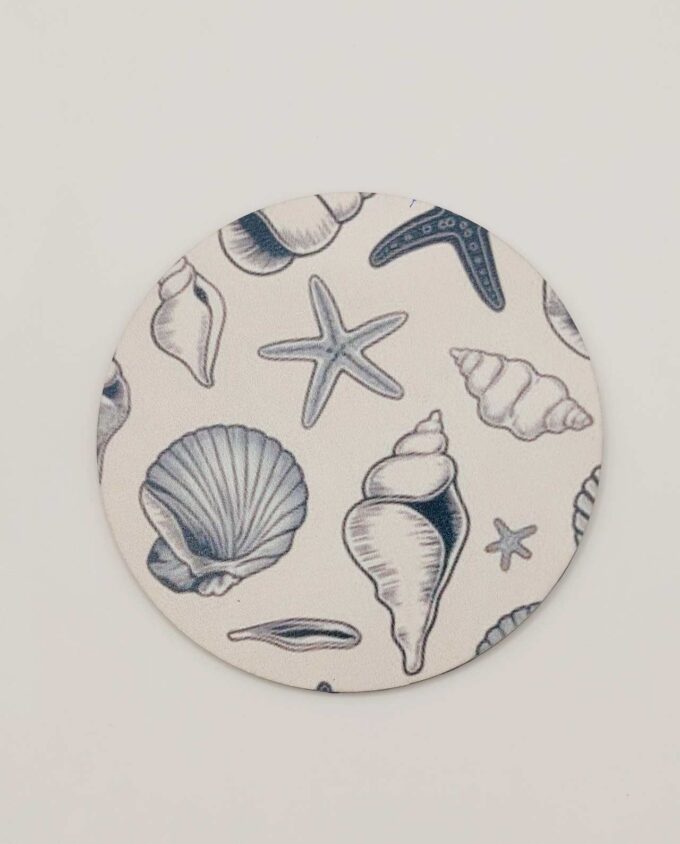 Coaster Wooden Seashells Set 6 Pieces