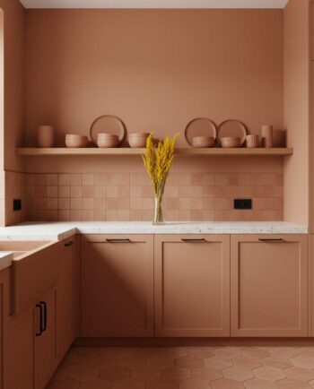 Dried Yellow Oats Bunch in a vase at a kitchen
