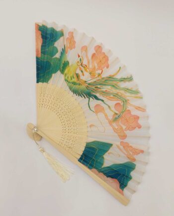 Bamboo Fan Fabric Phoenix
