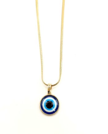 Necklace Blue Minimal Evil Eye