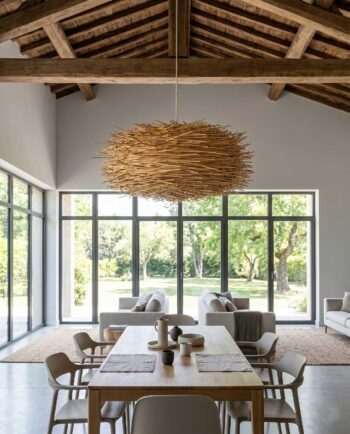 Hanging Lamp Rattan «Urchin» Diameter 80 -85 cm