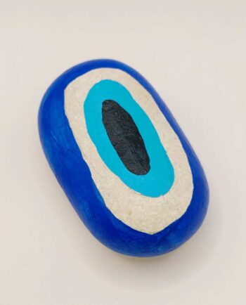 Stone Handpainted Blue Evil Eye