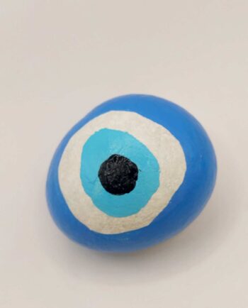 Stone Handpainted Indigo Evil Eye