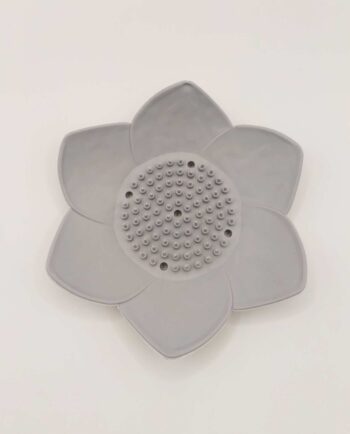 Soap Silicone Holder Grey Lotus