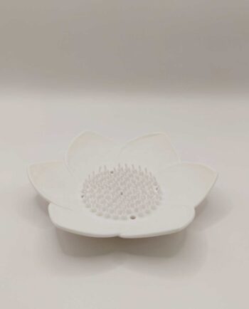 Soap Silicone Holder White Lotus
