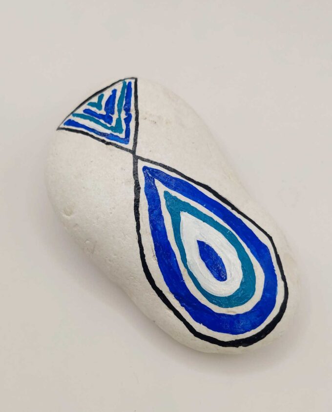 Stone Handpainted Surreal Fish