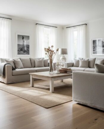 Dried Natural Papaver vase in living room