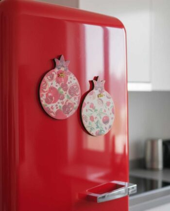 Pomegranates 2026 Wooden Magnets Set 2 Pieces