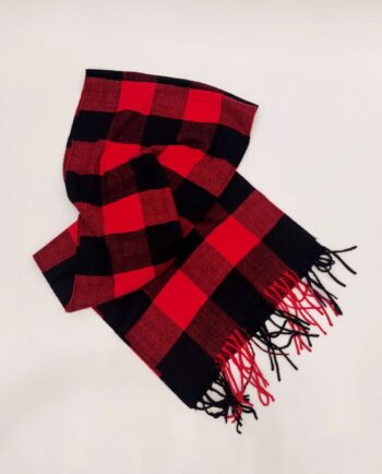 Scarf Checkered Red Black