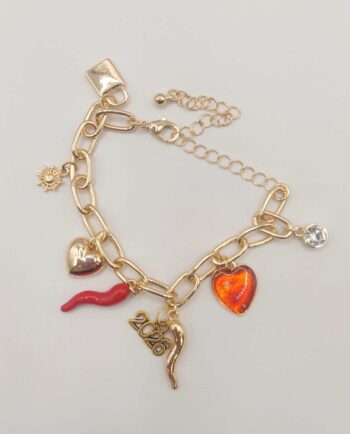 Bracelet Chain Charm Hearts & Chili Peppers 2026 Charm