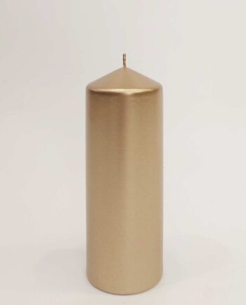 Candle Golden Height 19 cm Diameter 7 cm
