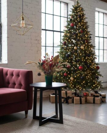 Christmas Dried Flower Arrangement Green Pot