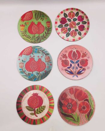 Coaster Wooden Pomegranates Set 6 Pieces