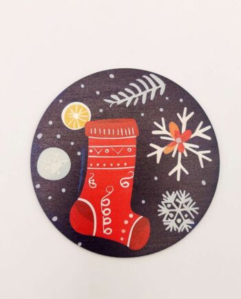 Coaster Wooden Christmas Socks Set 6 Pieces