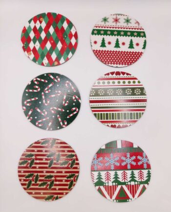 Coaster Wooden Bright Christmas Set 6 Pieces