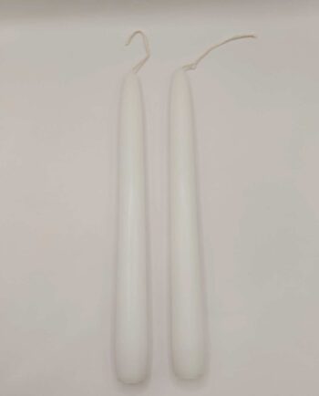 White Taper Candle Set 2 Pieces