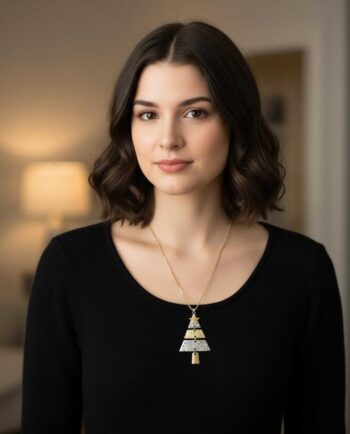 Christmas Tree Necklace - Gold Silver Style