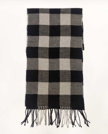 Scarf Checkered Grey Black