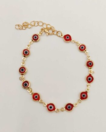 Bracelet Red Blue Evil Eyes
