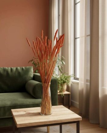 Dried Rusty Orange Wheat Bunch