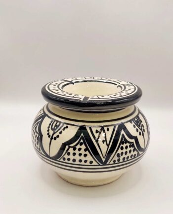 Ceramic Ashtray Black Beige