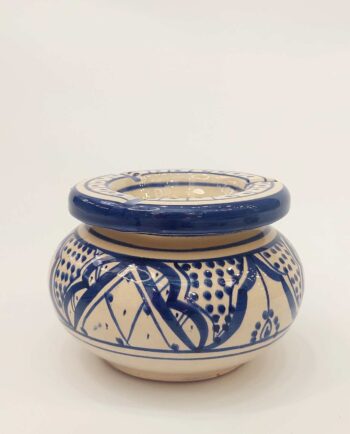 Ceramic Ashtray Blue Beige