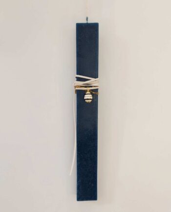 Easter Candle Necklace Black & White Striped Egg