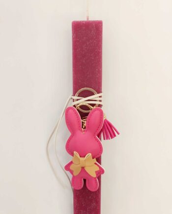 Easter Candle Fuschia Bunny