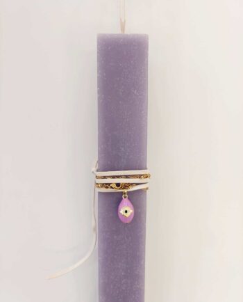 Easter Candle Purple Egg Evil Eye