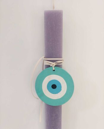 Easter Candle Turquoise Evil Eye