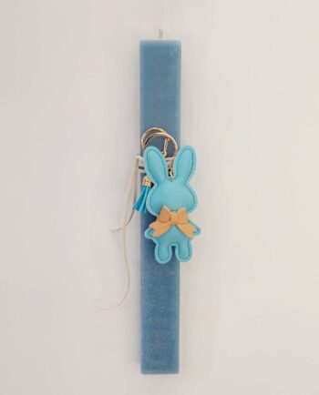 Easter Candle Light Blue Bunny