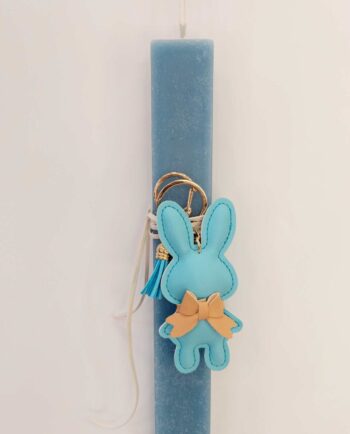 Easter Candle Light Blue Bunny