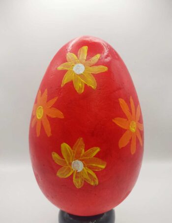 Easter Egg Handpainted Big Red I