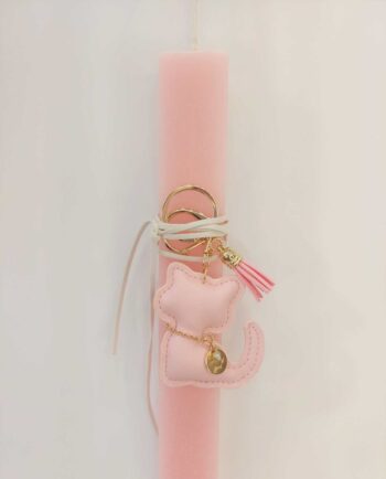 Easter Candle Pink Cat